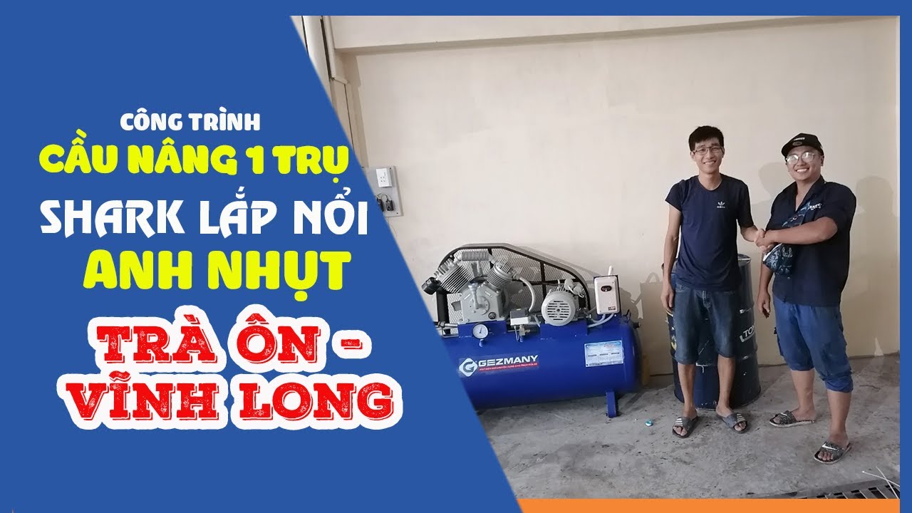 Lắp đặt cầu nâng một trụ SHARK lắp nổi cho anh Nhụt ở Trà Ôn – Vĩnh Long 6