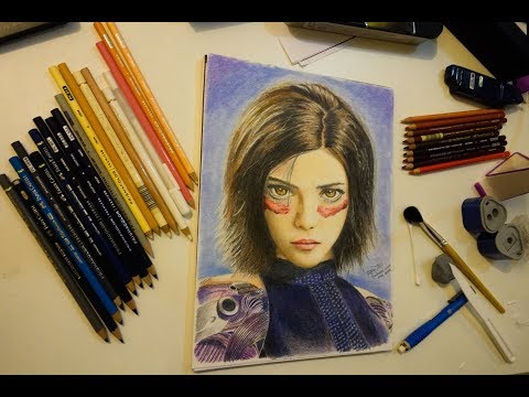 Alita: Battle Angel Time-lapse Drawing