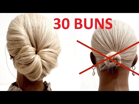 Quick 2-Minute Buns for Sparse Hair