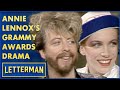 Eurythmics' Annie Lennox and Dave Stewart Cause A Stir At The Grammy Awards | Letterman