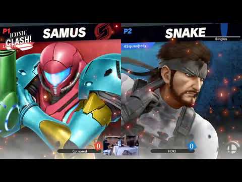 Iconic Clash! 7 Top 8 - Censored (Samus/Mr. Game and Watch) vs Hotdogknight! (Snake)