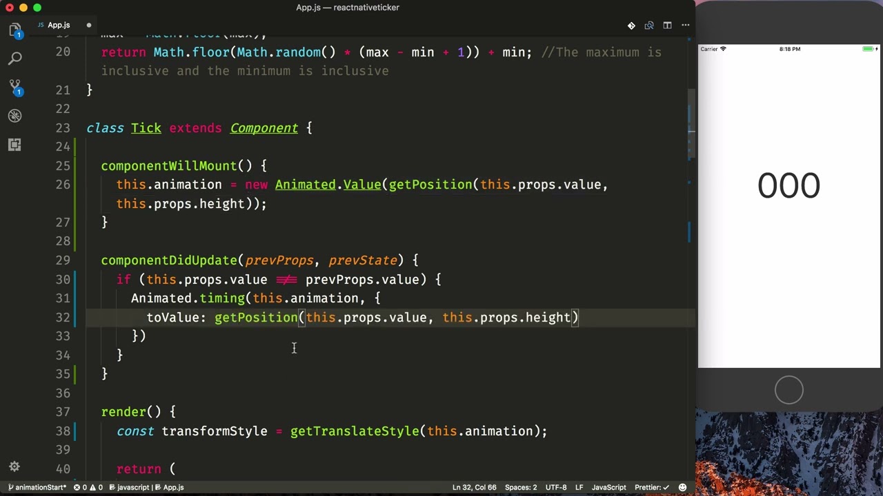 Animating Offsets when Values Change in React Native