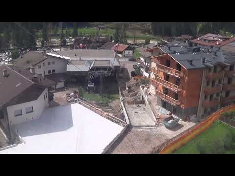 Discesa integrale cabinovia Agamatic "Pecol" - Canazei (TN) / Kabinenbahn /  linbana / Gondola lift