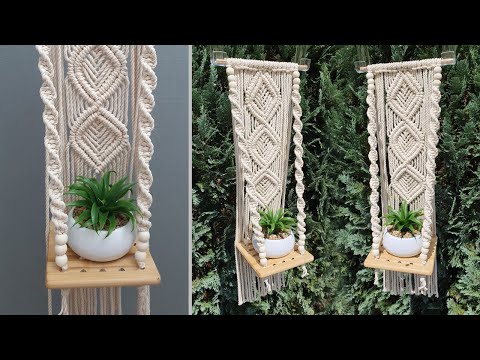 DIY Macrame Leaf Plant Hanger Lantern