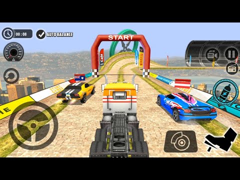 Impossible Car Tracks 3D - Havy Truck Driving Stunts Multilpayer Mode - Android Gameplay