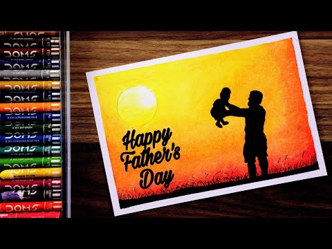 How To Draw / Happy Father's Day Drawing / Oil Pastels...