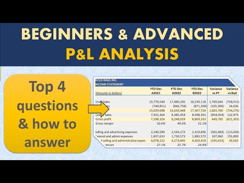 FP A Crash course Advanced income statement analysis