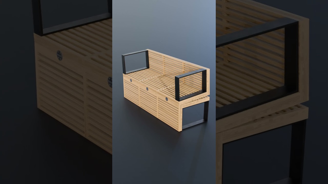 Expandable Wooden Bench with Tufted Cushion | Doubles in Length for Extra Seating