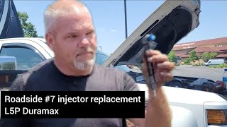Roadside #7 injector replacement L5P Duramax