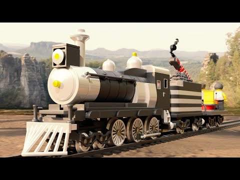 Lego Thief Train Jail Escape Fail   Lego movies   Choo choo train kids videos