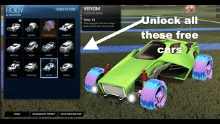 How to get cars for free in rocket league(unlock 12 free cars)