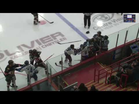 Antoine Waked BIG HIT on Samuel Thibault + Brawl! - 30-12-22
