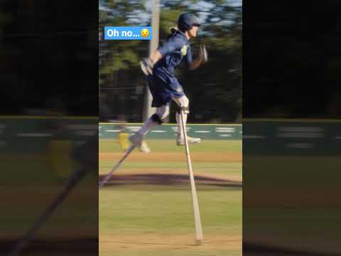 Batter on Stilts FALLS | The Savannah Bananas #shorts #bananaball #bananaland