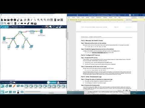 (CCNP ENCOR v8) 24.2.1 Packet Tracer - Configure Syslog and NTP