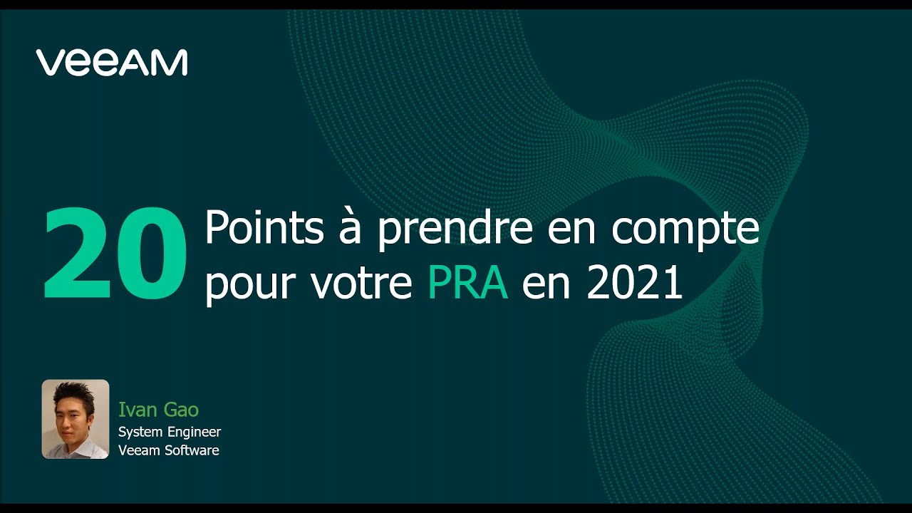 Les 20 points à prendre en compte pour votre PRA en 2021 video