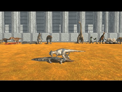 CARNIVORE DINOSAURS + REPTILES VS HERBIVORE DINO + INVERTEBRATES - Animal revolt Battle Simulator