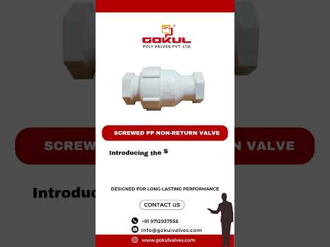 PP Non Return Screwed Valve