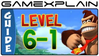 Donkey Kong Country Returns 3D: Sticky Situation 6-1 (Puzzle Pieces, KONG Letters Guide)