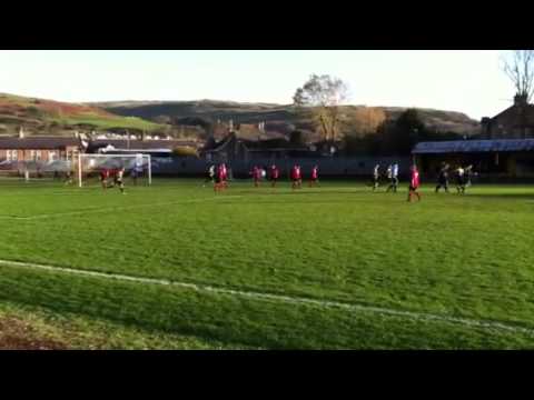 LARGS NEWS ... Gordon Lappin free kick for Largs Thistle  v Ellon