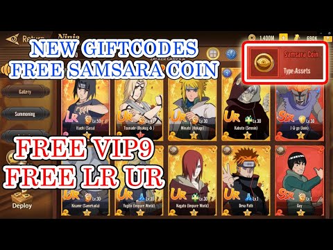 Konoha Legend Ninja AFK New 4 Giftcodes - Free Samsara Coin Naruto RPG Free VIP9 & Free LR UR