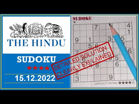 How to Solve 4 Star Hindu  Sudoku Dec 15,  2022 -  Step By Step Solution