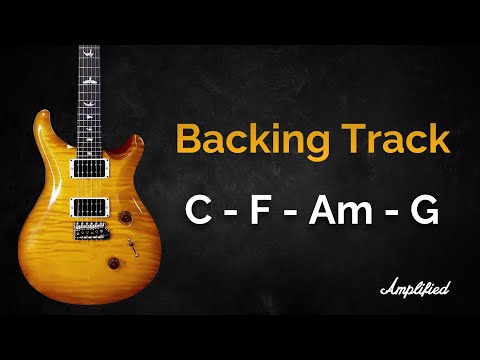 Inspiring Pop Rock Backing Track Jam in C Major | C F Am G | 75 BPM | Guitar Backing Track