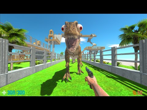 FPS Avatar with all weapons in battle with big eye units - Animal Revolt Battle Simulator
