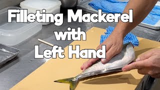 Filleting Mackerel with Left Hand @tokyosushiacademyenglishcourse