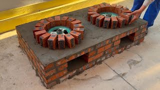 Amazing Beautiful Outdoor Wood Stove Build Ideas For Small Garden From Red Brick - Diy Construction