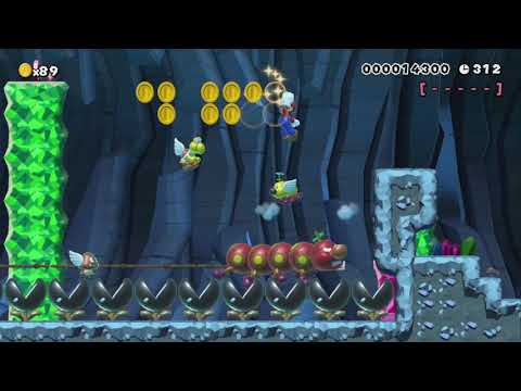 4-2:The Wiggler's of Wild Valley by Myuu - Super Mario Maker - No Commentary 1bk