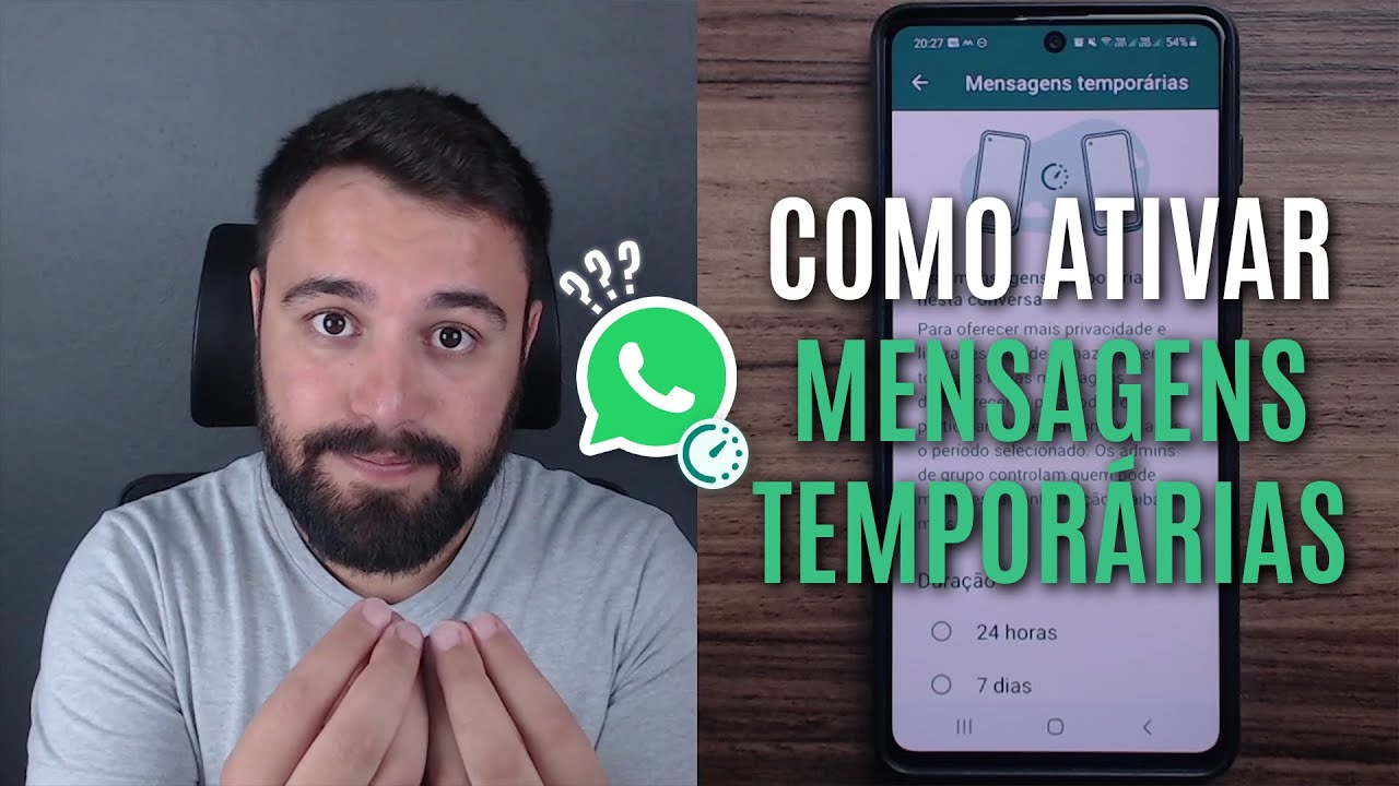 COMO ATIVAR MENSAGENS TEMPORÁRIAS EM UM GRUPO DO WHATSAPP