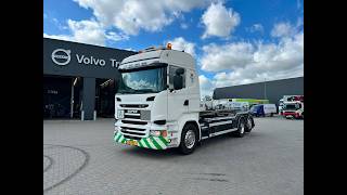 شاحنة ذات الخطاف Scania R450 6x2 container auto met haakarm VDL 20 T Hooklift | صورة 4 - Autoline