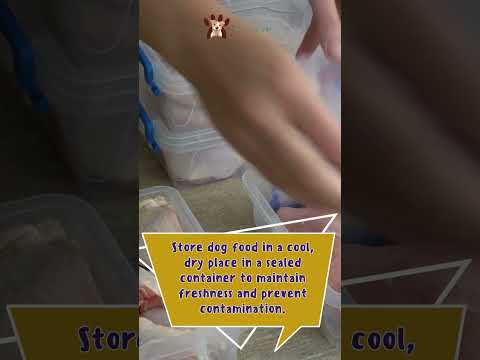 Dog Nutrition and Diet - Food Storage