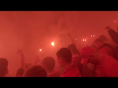 Geiler 1. FC Kaiserslautern support auf Schalke inklusive Pyroshow 👹