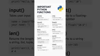 Top 10 Most Important Python Functions You Must Know! 🚀 | Python Tutorial for Beginners 