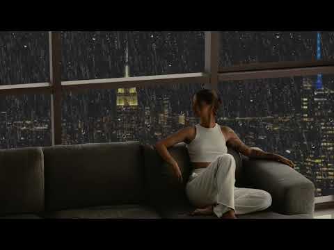 New York City Showers At Night - Relax With The Sound Of Rain On A Soft Bed 😴