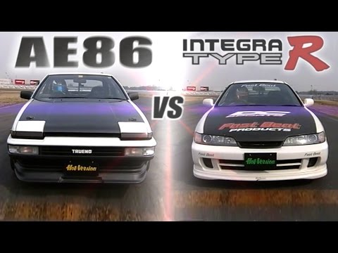 [ENG CC] Fast Beat Integra Type R vs. Tsuchiya's AE86 in Tsukuba 1000 AEHV07