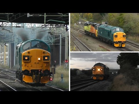 Final run of Colas 37099 in BR Blue, heading to Cardiff Canton