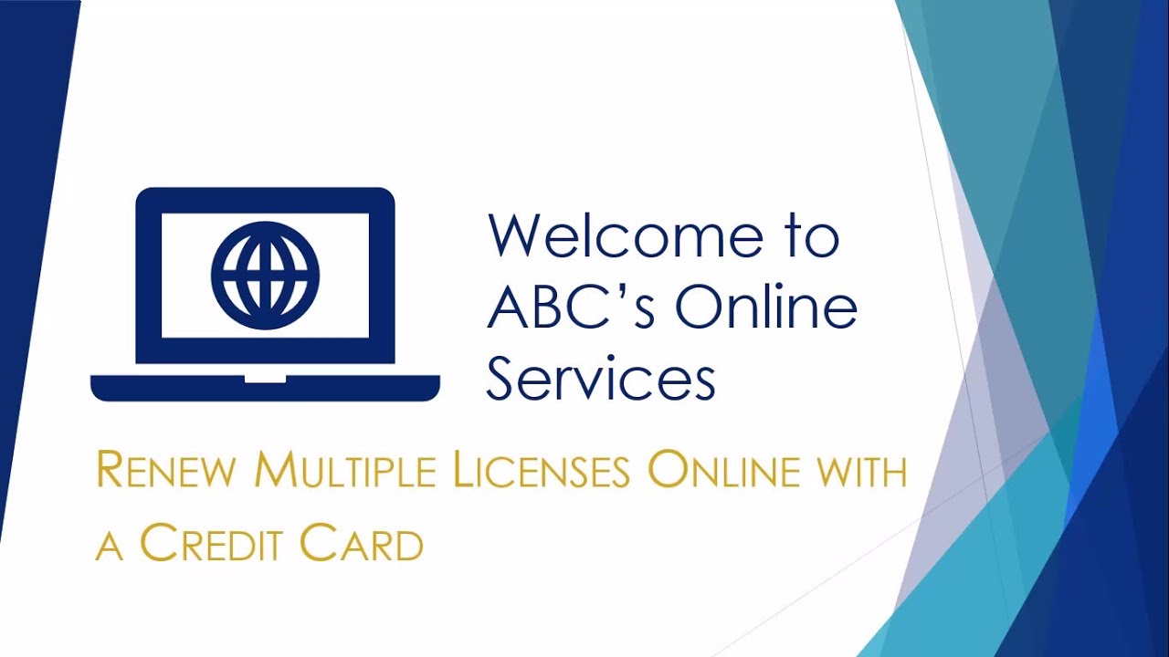 Renew Multiple Licenses Online with a Credit Card