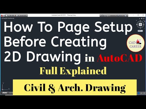 AutoCAD Page setup Before creating 2D drawings | Basic Drawing setup | starting new drawing page set