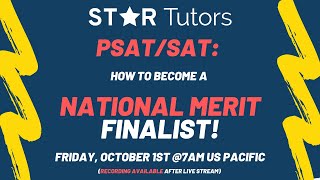 How YOU Can Be a NATIONAL MERIT FINALIST! Learn More About What It Takes!