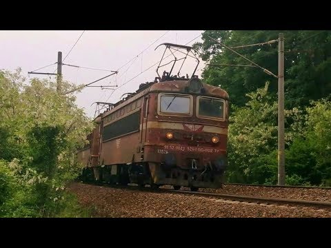 BDZ Freight Train heading to Vakarel Train Station in Bulgaria