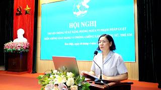 Hội LHPN phường Tam Điệp tổ chức Hội nghị tuyên truyền về phòng, chống bạo lực gia đình và xâm hại phụ nữ, trẻ em