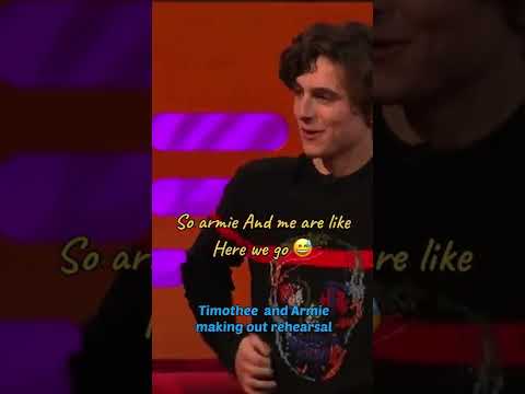 FIRST KISS 💋 GOT WEIRD 😂😂 #shorts #timotheechalamet #armiehammer