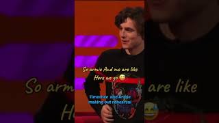 FIRST KISS 💋 GOT WEIRD 😂😂 #shorts #timotheechalamet #armiehammer