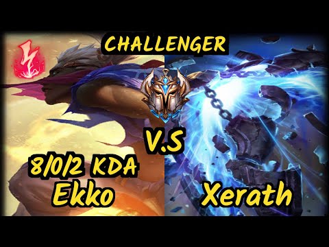 Shiphtur (EKKO) vs XERATH - 8/0/2 KDA MID CHALLENGER GAMEPLAY - NA