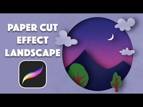 Paper Landscape Illustration in PROCREATE | Procreate Tutorial | Procreate Hacks