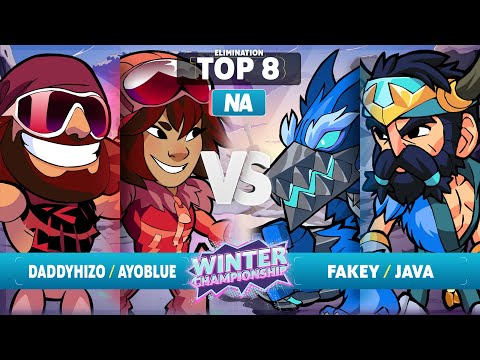 DaddyHiZo & AyoBlue vs. Fakey & java - Elimination Top 8 - NA - Brawlhalla Winter Championship 2023