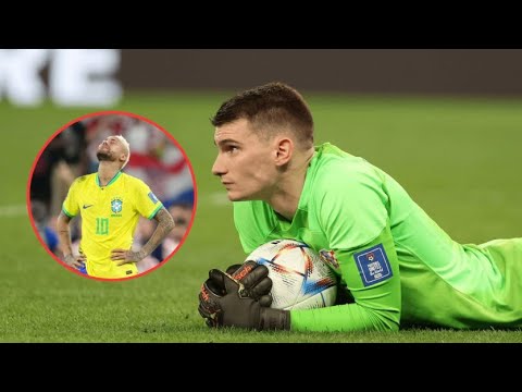 Dominik Livakovic goalkeeper Croatia v Brazil penalty
