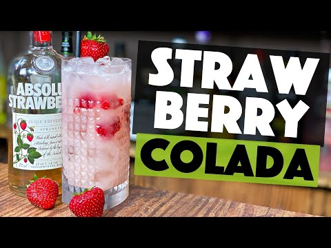 Absolut Strawberry & Coconut Cocktail | Easy Cocktail to make at Home Bar | Steve the Barman